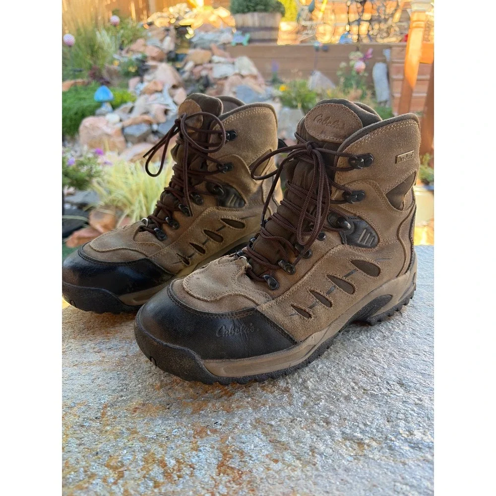 Cabelas Dry-Plus Thinsulate Hunting Boots Mens 11.5 D Brown Suede 83-0535